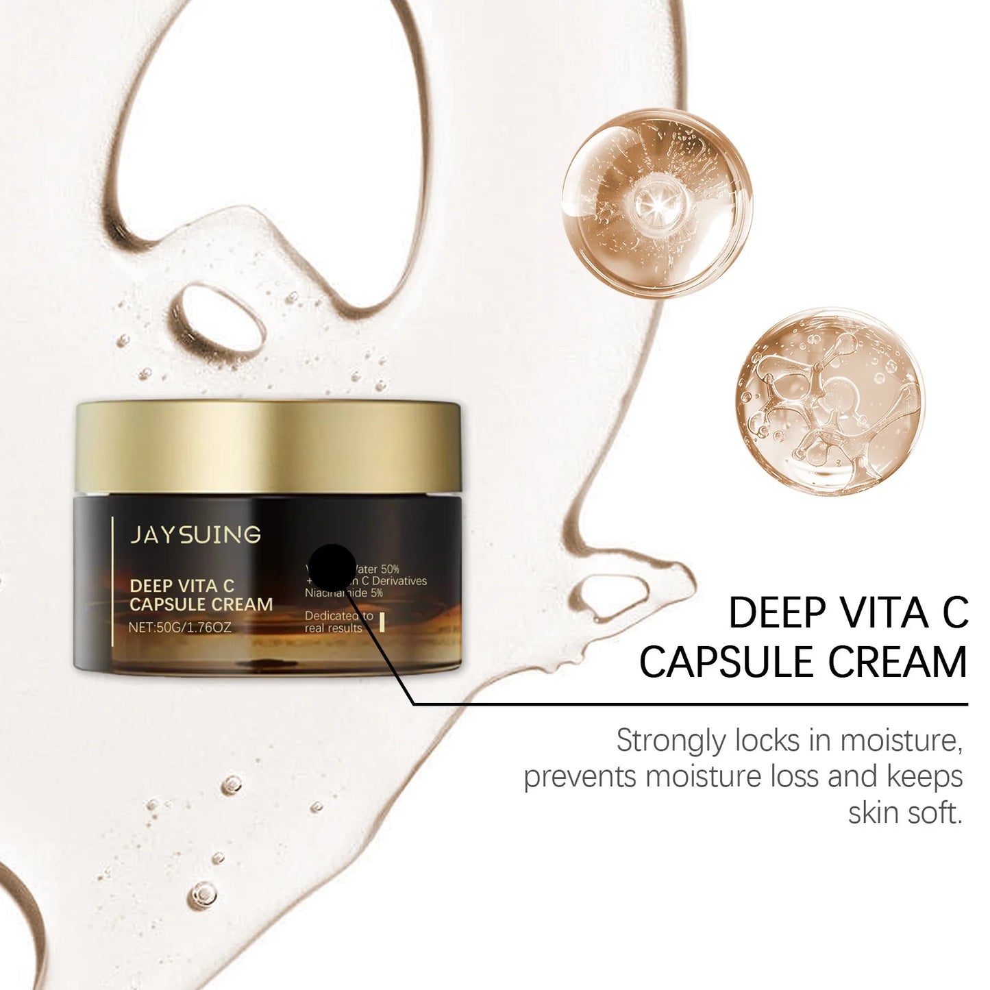 Deep Hydration Cream Vita C Capsules, Face Rejuvenating Cream