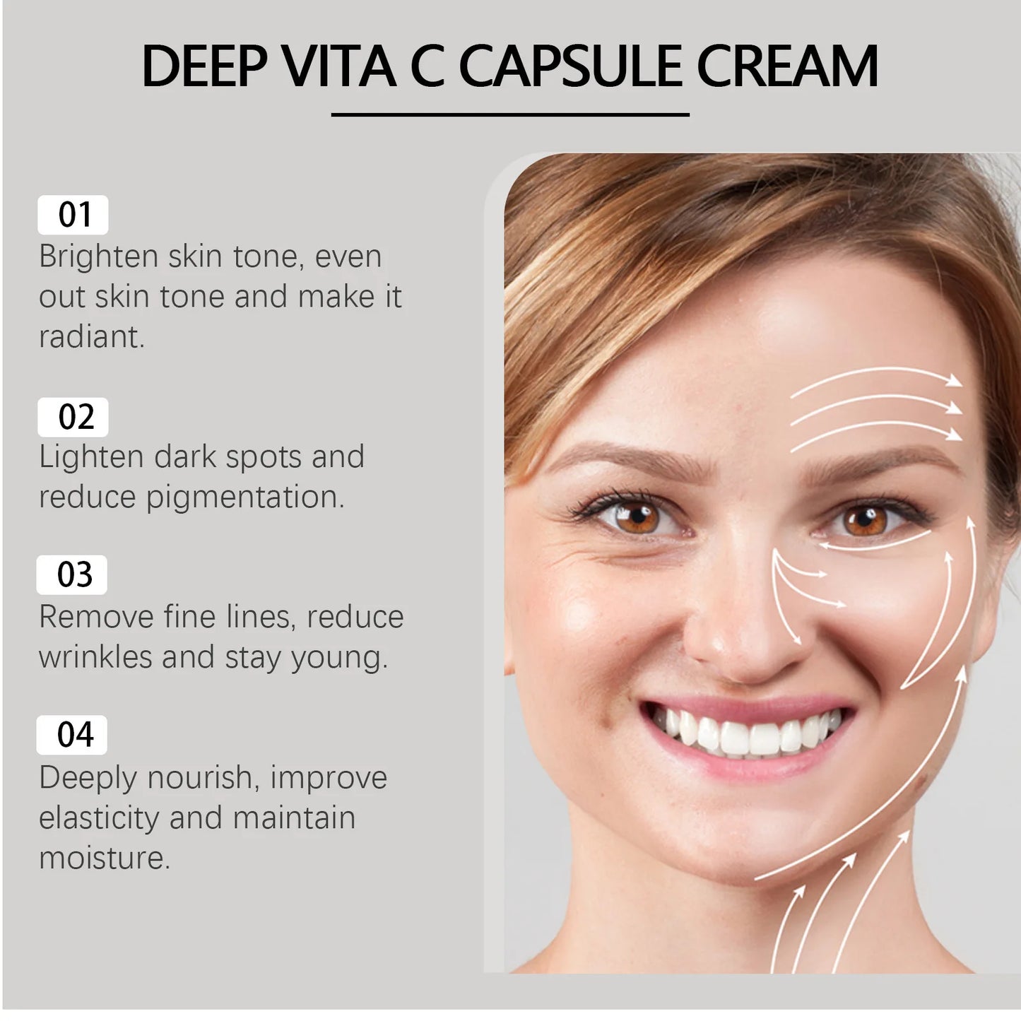 Deep Hydration Cream Vita C Capsules, Face Rejuvenating Cream