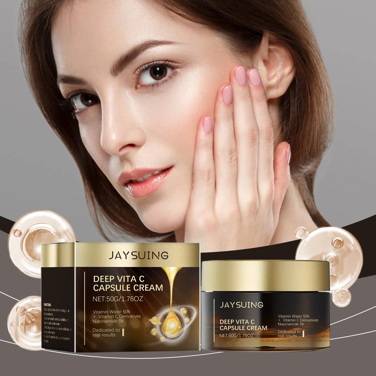 Deep Hydration Cream Vita C Capsules, Face Rejuvenating Cream